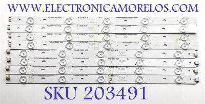 KIT DE LED'S PARA TV VIZIO (INCOMPLETO SOLO 8 PIEZAS) / NUMERO DE PARTE IC-C-HWX43D496R / IC-C-HWX43D496L / 05638022006132EFFH5 / F105N6R(P39)F-N02 / Y15E43 / PANEL T430HVN01.0 / MODELOS D43-D2 / E43-C2 / NOTA IMPORTANTE:KIT CONSTA DE 10 PIEZAS EN TOTAL